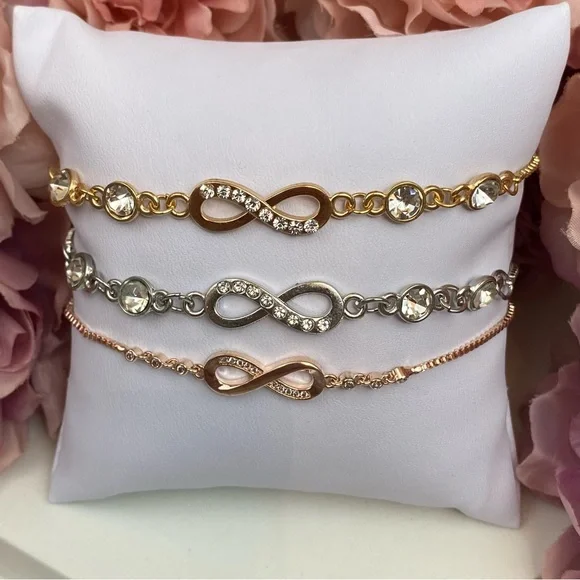 Glam Crystal Infinity Bracelet - Picture 8 of 16